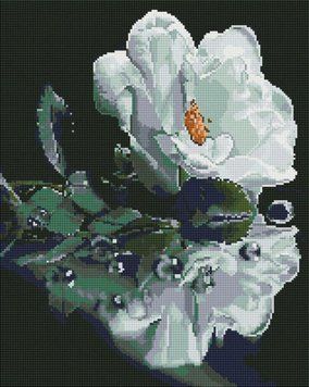 Мозаїка алмазна Біла троянда ColorArt (CLR-SP123) 40 х 50 см фото інтернет-магазину Raskraski.com.ua