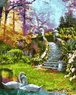 Картина по номерам Лебединый сад (BK-GX24320) (Без коробки)