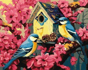 Малювання по номерам Затишна шпаківня &copy;art_selena_ua (KH6562) Ідейка 40 х 50 см фото інтернет-магазину Raskraski.com.ua
