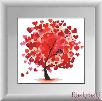 Алмазная техника Дерево любви (полная зашивка, квадратные камни) Dream Art (DA-30256, Без подрамника) фото интернет-магазина Raskraski.com.ua