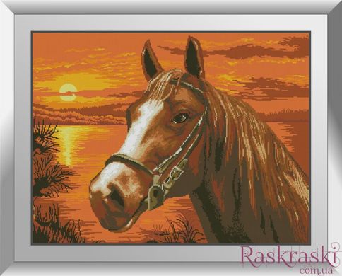 Алмазная живопись На закате (лошадь) Dream Art (DA-31289, Без подрамника) фото интернет-магазина Raskraski.com.ua