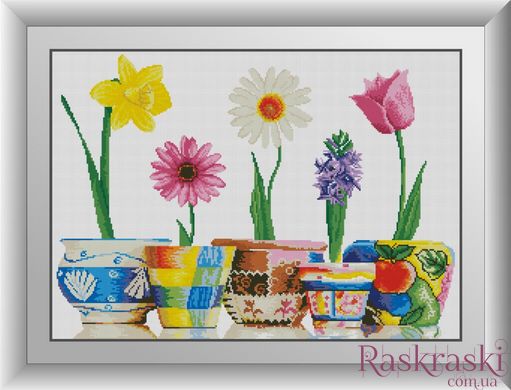 Алмазна мозаїка Прекрасні весняні квіти (часткова зашивання, квадратні камені) Dream Art (DA-30150) фото інтернет-магазину Raskraski.com.ua