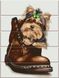 Картина по номерам из дерева Щенок в ботинке (ASW096) ArtStory — фото комплектации набора
