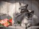 Картина по номерам на дереве Сиамские коты (ASW128) ArtStory — фото комплектации набора