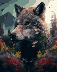 Картина по номерам Осенний волк (ANG508) (Без коробки)