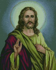 Картина из страз Икона Иисуса Христа Никитошка (GJ6194, На подрамнике) фото интернет-магазина Raskraski.com.ua