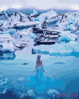 Картина по номерам Девушка в Антарктике (BRM28893) фото интернет-магазина Raskraski.com.ua