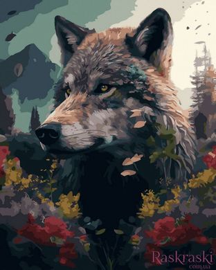 Картина за номерами Осінній вовк (ANG508) (Без коробки)