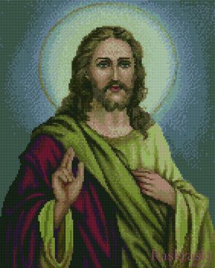 Картина зі страз Ікона Ісуса Христа НікіТошка (GJ6194) фото інтернет-магазину Raskraski.com.ua
