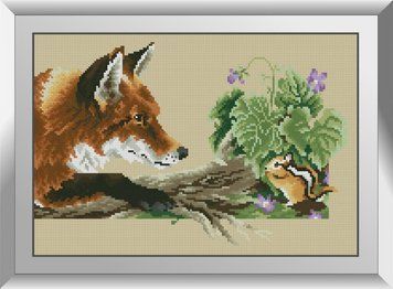 Картина стразами Лиса охотница Dream Art (DA-31240, Без подрамника) 29 x 43 см фото интернет-магазина Raskraski.com.ua