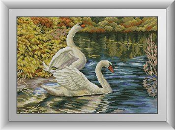 Картина алмазами Лебеді Dream Art (DA-30790) 35 x 47 см фото інтернет-магазину Raskraski.com.ua