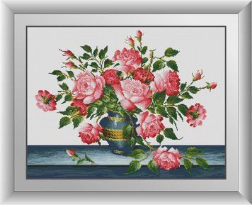 Алмазная живопись Розовые розы Dream Art (DA-30629, Без подрамника) 55 х 72 см фото интернет-магазина Raskraski.com.ua