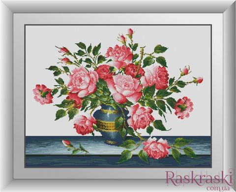 Алмазная техника Розовые розы Dream Art (DA-30629, Без подрамника) фото интернет-магазина Raskraski.com.ua