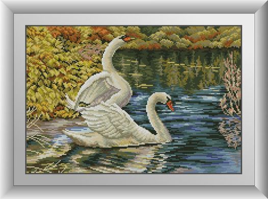Картина алмазами Лебеді Dream Art (DA-30790) 35 x 47 см фото інтернет-магазину Raskraski.com.ua