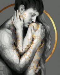 Картина по номерам Любовь (золотые краски) (JX1095) (Без коробки)