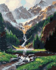 Картина по номерам Горный водопад (BK-GX36003) (Без коробки)