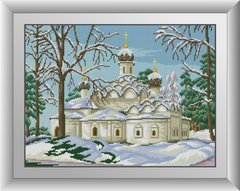 Алмазна мозаїка Храм в зимовому лісі Dream Art (DA-30992) фото інтернет-магазину Raskraski.com.ua