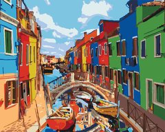 Картина по номерам Яркие краски Венеции (KHO3502) Идейка (Без коробки)