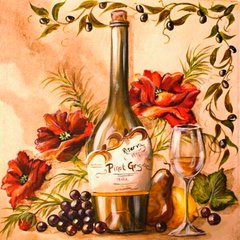 Алмазная живопись Французское вино ТМ Алмазная мозаика (DMF-219, На подрамнике) фото интернет-магазина Raskraski.com.ua