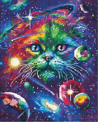 Набір алмазна мозаїка Космічний кіт Никитошка (GJ4830) фото інтернет-магазину Raskraski.com.ua