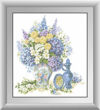 Картина стразами Фиолетовый букет Dream Art (DA-30569, Без подрамника) 45 х 51 см фото интернет-магазина Raskraski.com.ua
