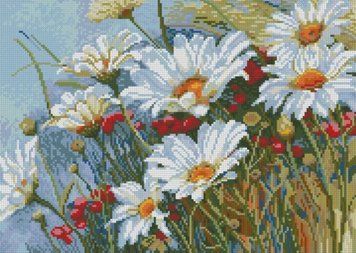 Картина мозаїка Поле ромашок (32 х 45 см) Dream Art (DA-31818) 32 х 45 см фото інтернет-магазину Raskraski.com.ua