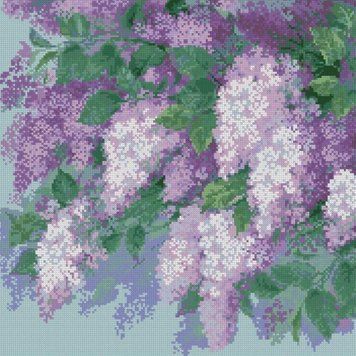 Алмазна мозаїка Кущ бузку (44 х 44 см) Dream Art (DA-31763) 44 х 44 см фото інтернет-магазину Raskraski.com.ua