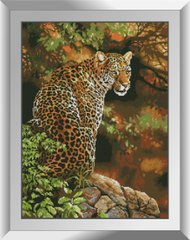 Алмазна мозаїка Погляд леопарда Dream Art (DA-31242) фото інтернет-магазину Raskraski.com.ua