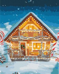 Картина за номерами Казковий новорічний будиночок (BS52782) (Без коробки)
