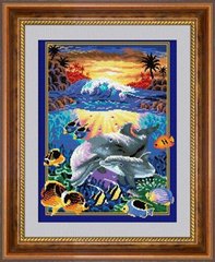 Картина из мозаики Подводный мир (полная зашивка, квадратные камни) Dream Art (DA-30205, Без подрамника) фото интернет-магазина Raskraski.com.ua