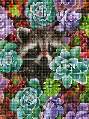 Набор алмазной мозаики Енотик в цветах ColorArt (CLR-ST485, Без подрамника) 30 х 40 см фото интернет-магазина Raskraski.com.ua