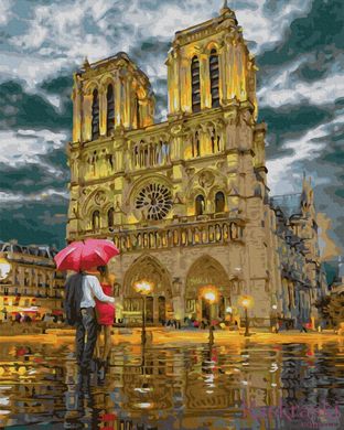 Картина раскраска Храм в центре Парижа (BK-GX37021) (Без коробки)