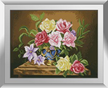 Картина алмазами Букет роз Dream Art (DA-31142, Без подрамника) 35 x 45м фото интернет-магазина Raskraski.com.ua