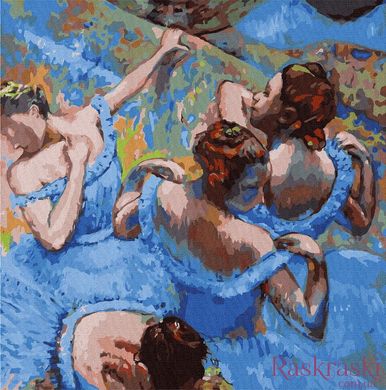 Картина за номерами Блакитні танцівниці (KHO4847) Идейка (Без коробки)