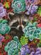 Картина мозаїка Єнотик у квітах ColorArt (CLR-ST485) — фото комплектації набору