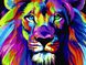Картина за номерами на дереві Райдужний лев (RA-Q1440) Rainbow Art — фото комплектації набору