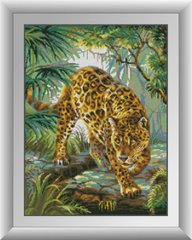 Алмазна мозаїка Леопард в джунглях Dream Art (DA-31043) фото інтернет-магазину Raskraski.com.ua