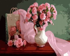 Картина по номерам Розовые гвоздики (ATG00099) (Без коробки)