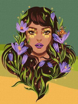 Картина по номерам Весенняя красавица &copy;pollypop92 (KHO2562) Идейка (Без коробки) 30 х 40 см