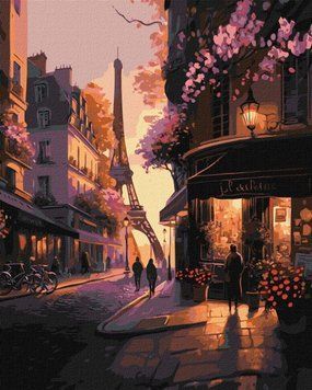Картина за номерами Французькі вулички &copy;art_selena_ua (KH2198) Ідейка 40 х 50 см фото інтернет-магазину Raskraski.com.ua