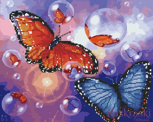 Алмазні картини Метелики з бульбашками (BGZS1167) НикиТошка фото інтернет-магазину Raskraski.com.ua