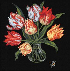 Картина раскраска Изящные тюльпаны ©kovtun_olga_art (KHO3216) Идейка (Без коробки)