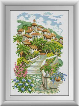 Картина мозаика Город в цвету Dream Art (DA-30648, Без подрамника) 34 х 49 см фото интернет-магазина Raskraski.com.ua