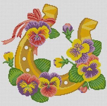 Картина мозаїка Підкова на удачу (38 х 38 см) Dream Art (DA-31483) 38 х 38 см фото інтернет-магазину Raskraski.com.ua