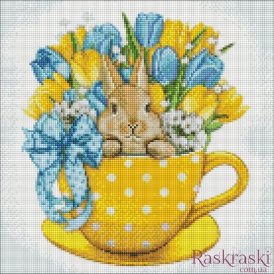 Набор алмазной вышивки Очаровательный кролик Идейка (AMO7563, На подрамнике) фото интернет-магазина Raskraski.com.ua