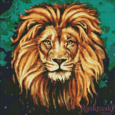 Набір алмазної вишивки Розкішний лев Ідейка (AMO7505) фото інтернет-магазину Raskraski.com.ua