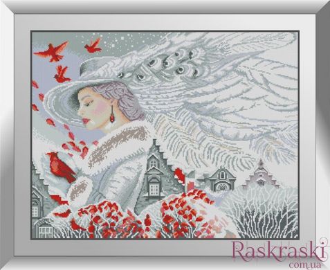 Набір алмазна мозаїка Дівчина-зима Dream Art (DA-31308) фото інтернет-магазину Raskraski.com.ua