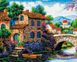 Алмазная живопись Дом у моста Никитошка (GJ5311, На подрамнике) — фото комплектации набора