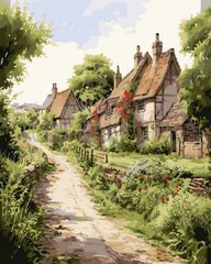Картины по номерам Зеленая деревенька (ANG624) (Без коробки)