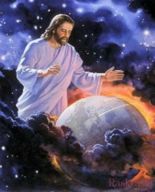 Алмазная живопись Иисус охраняет мир (GL75444) Диамантовые ручки (GU_188784, На подрамнике) фото интернет-магазина Raskraski.com.ua